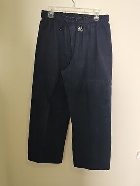 Men's Navy Elastic-Waist Size Meduim. Navy Blue Utility Pants.